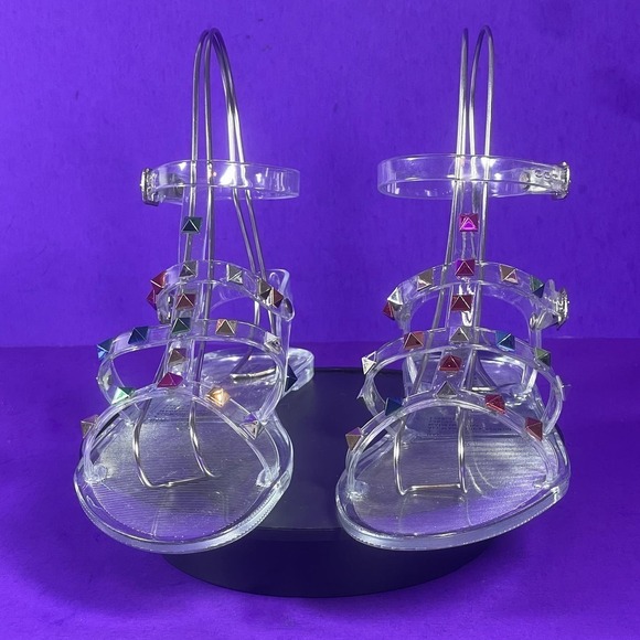 Steve Madden Kids Jjam Clear Jelly Sandals Shoe Size 2 - Picture 2 of 8